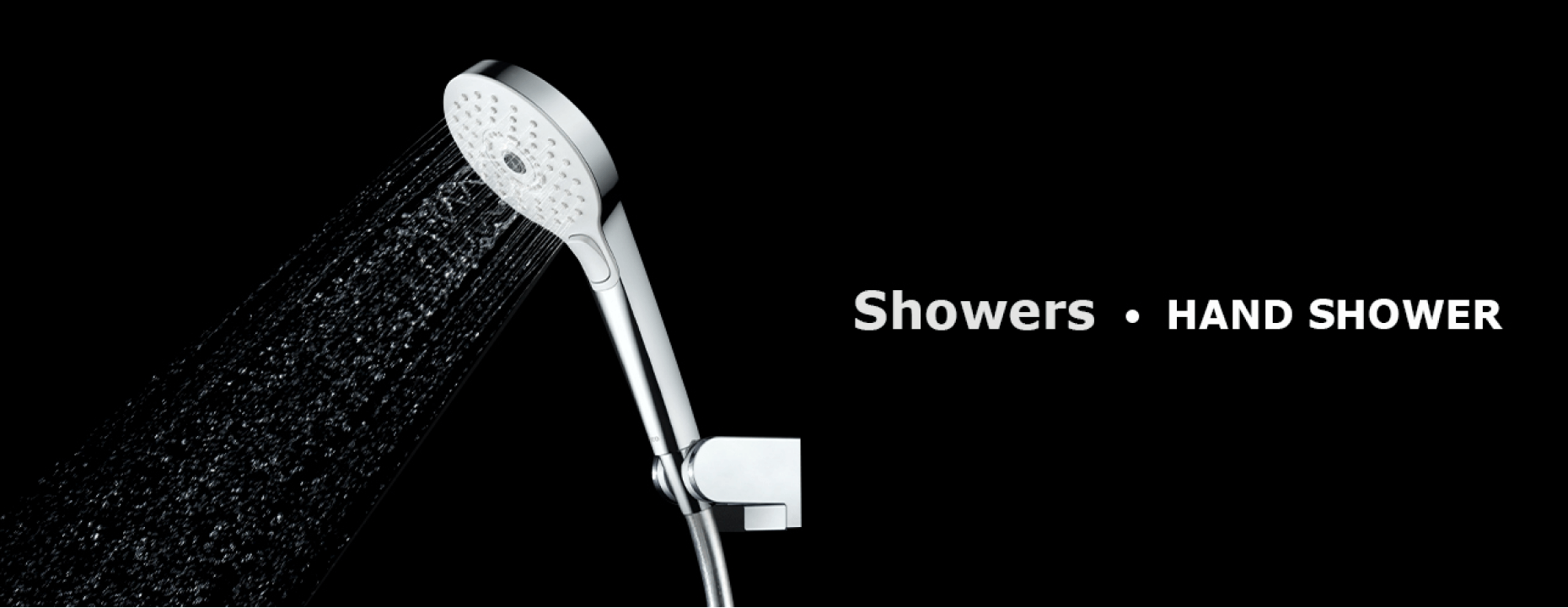 Hand Shower  round standard, multi, with hunger and hose