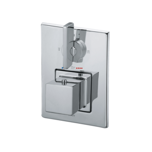 Thermostat Shower Mixer w/Diverter and w/Stop Valve
