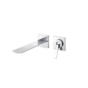 Single lever Wall Mounted Washbasin Faucet Long Spout w/o Waste Fitting