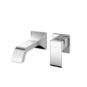 Wall Mounted Washbasin Faucet Short Spout w/o Pop-up Waste