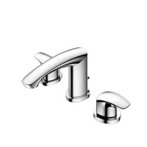 2Handles Washbasin Faucets (3 Holes) w/Pop-up Waste