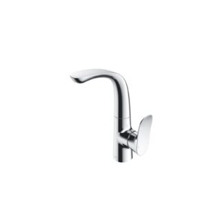 Single Lever Washbasin Faucet Side Handle w/Pop-up Waste