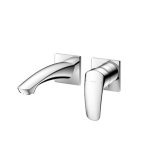 WALL MOUNTED SINGLE LEVER WASHBASIN FAUCET SHORT SPOUT W/O POP-UP WASTE